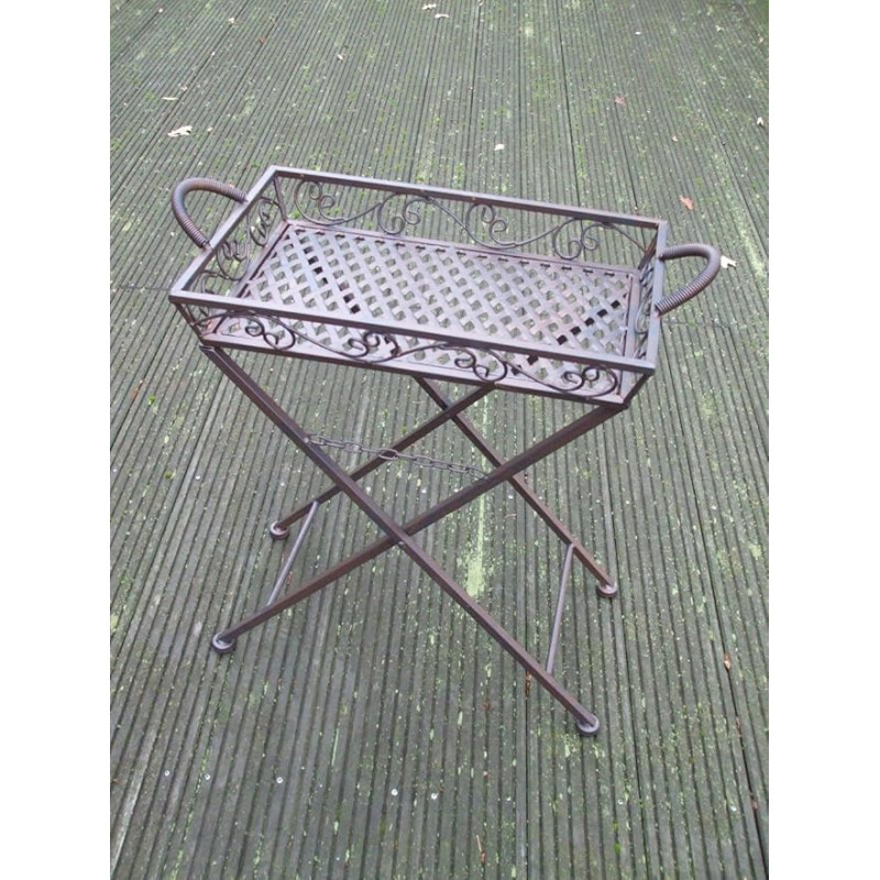 Florsol Deko-Impression Folding Table Tray Table Removable Side Table Storage Table Iron