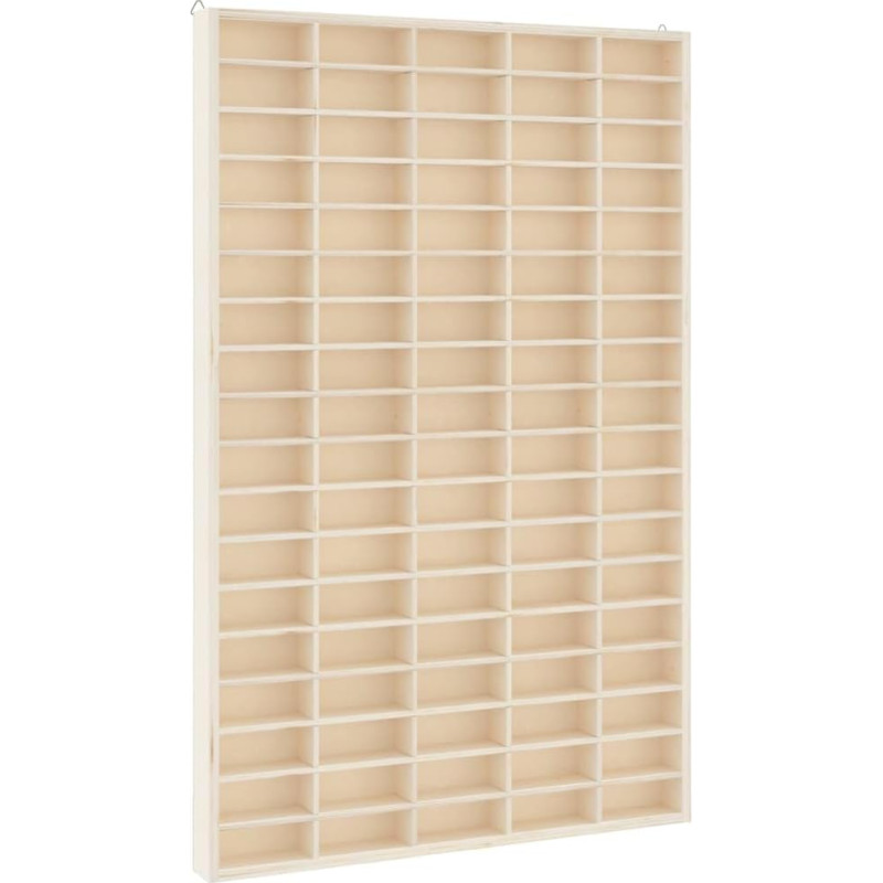 vidaXL Wall Display Cabinet, Collector's Display Cabinet with 90 Compartments, Hanging Display Case for Living Room, Dining Room, Bedroom, Wall Shelf, Display Cabinet, Decoration