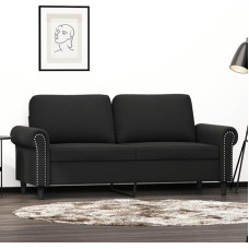 LAPOOH 359534 2-Seater Sofa, Black, 140 cm, Velvet, Lounge Sofa, Sofas & Couches, Relax Sofa, Couch for Living Room