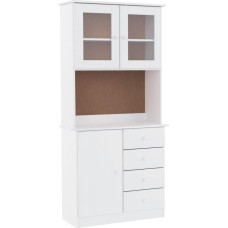 vidaXL Highboard Alta White 77 x 35 x 165 cm Solid Pine Wood