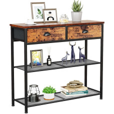 Furologee Console Sofa Table with Shelf, Small 30