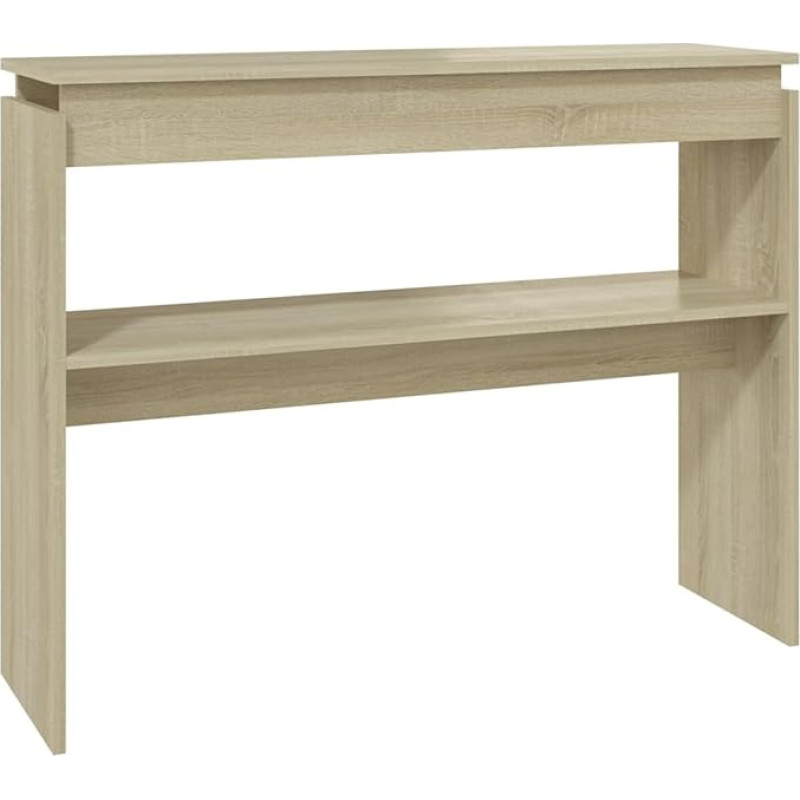 Gecheer Sonoma Oak Console Table 102 x 30 x 80 cm Wood Material