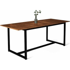 IDMarket - Dayton Extendable Rectangular Dining Table 6-10 Seater Industrial Design 160-200cm