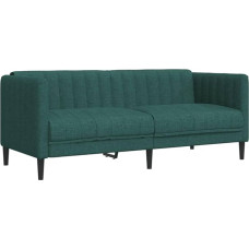 vidaXL Sofa 2-Seater, Couch with Armrests, Backrest, Support Legs, Lounge Sofa for Living Room, Upholstered Sofa, Sofa Set, Modern, Dark Green Fabric