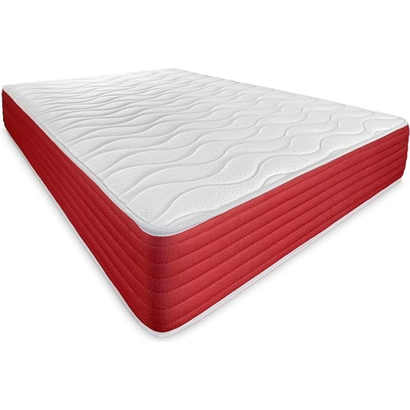 DUÉRMETE ONLINE Lite Viscoelastic Mattress Reversible Firm and Comfortable Winter Summer White Height 30 cm 180 x 190 cm