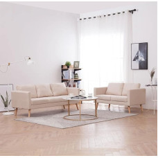 Tidyard 2-Piece Sofa Set Fabric Cream White