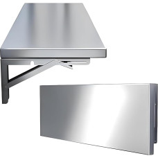 Faltbares Wandregal aus Edelstahl, platzsparendes Design für LKW, Küche, Restaurant, Garage, Wäscherei, 90 x 40 cm, langlebige und vielseitige Aufbewahrungslösung