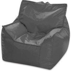 Posh Creations Textured Comfortable Gaming Reading TV Newport Soft Nylon Charcoal Bean Bag