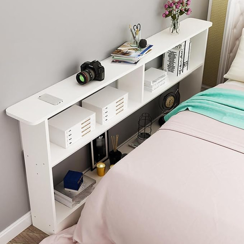 Retro Wooden Sofa Table with 3-Layer Narrow Console for Small Spaces, White Entrance Table (39.3 x 7.8/120 x 20 cm)