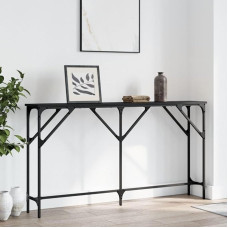 Xichuzi 837772 Console Table, Black, 140 x 23 x 75 cm, Wood Composite, Console Table, Chest of Drawers, Side Table, Living Room Table, Side Shelf, Media Console, Side Table