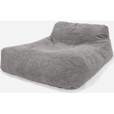 Lounge Pug Adult Sofa Bed Bean Bag Pom-Pom Waffle Fabric Charcoal Double Daybed & Chaise Lounge Style