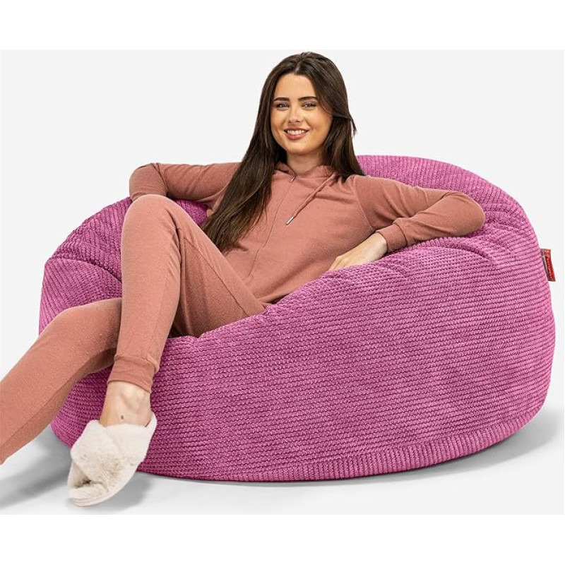 Lounge Pug, Mammoth Sofa Bean Bag XXL Giant Chair Pom-Pom Pink