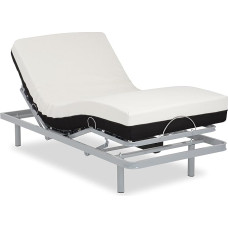 Gerialife - Electrically Adjustable Slatted Frame | Orthopaedic Mattress 20 cm Visco Plus (80 x 200 Wireless Control)