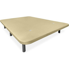 Somnia Descanso - Reinforced 3D Upholstery Base High Stability with 5 Cross Bars with Ventilation Valves and 6 Metal Feet Threaded 25cm 90x190cm Beige