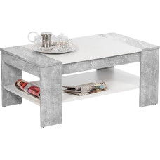 möbelando Ariela I Coffee Table Living Room Table Sofa Table Side Table Coffee Table Concrete / White