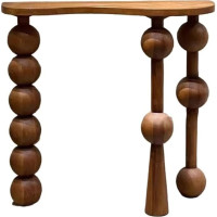 Konsolentisch aus Massivholz, rustikaler Tisch für Eingang, Sofatisch für den Bauernhof, 39 Zoll für Eingang, Wohnzimmer, einfach zu montierende Konsole Eingangsbereich (Bruin)