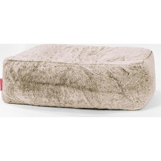 Lounge Pug, Large Footstool Pouf Rabbit Faux Fur Golden Brown