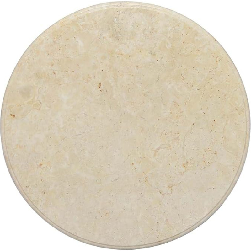 vidaXL Table Top Replacement Marble Top, Dining Table Top, Coffee Table Top, Garden Table Top, Coffee Table Top, Natural Stone Top, Cream, Diameter 60 x 2.5 cm, Marble