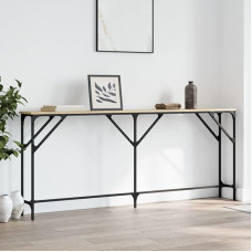 Snsowed Konsolentisch Sonoma-Eiche 180x23x75 cm Holzwerkstoff, Console Table, Kommode, Beistelltisch, Wohnzimmertisch, Beistellregal, Medienkonsole, Seitentisch - 837768