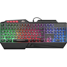 Rii Gaming Keyboard, PC Keyboard Illuminated Rainbow Keyboard USB, 19 Anti-Ghosting, Gaming Keyboard for PC/Laptop/PS4/Xbox One (German Layout)