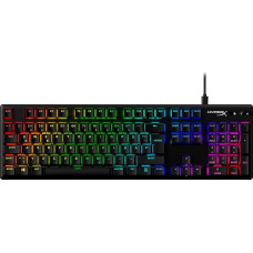 HyperX Alloy Origins PBT Mechanical Gaming Keyboard, PBT Keycaps, Keycaps, RGB, HyperX Mechanical Switches, Switches, Compact, Portable, Durable Aluminium Case, Adjustable Feet, Black