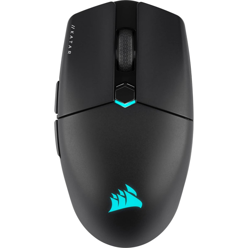 CORSAIR KATAR Elite Wireless Ultralight FPS Gaming Mouse - 26,000 DPI - Symmetrical Shape - Up to 110 Hours Battery Life - iCUE Compatible - PC, PS5, PS4, Xbox - Black