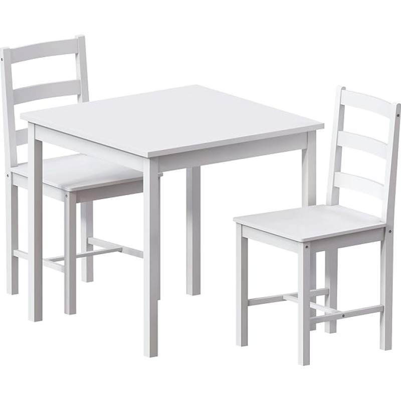 Vida Designs Yorkshire 2 Seater Dining Table and Chairs White