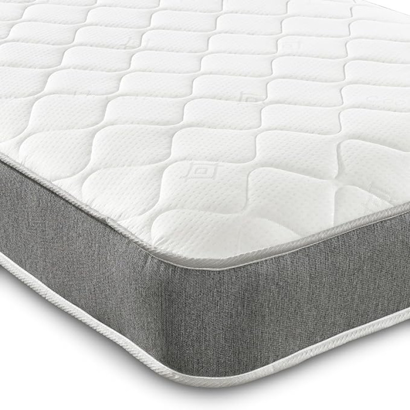 eXtreme comfort ltd Cooltouch Essentials 18 cm Deep Feather Memory Foam Hybrid Mattress, Grey, 90 cm x 190 cm