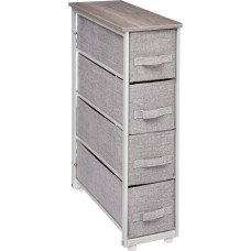 WELL HOME MOBILIARIO & DECORACIÓN 4 Drawer Storage Unit Light Grey