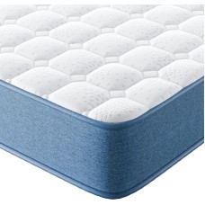 wowttrelax Double Mattress 135 x 190 x 20 cm Gel Memory Foam 7-Zone Orthopedic Double Mattress Pocket Spring Mattress Wave Memory Foam Hybrid Mattress Medium Firm