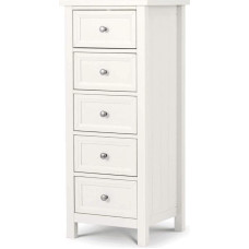 Julian Bowen Maine 5 Drawer High Chest - Surf White