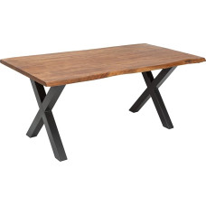 Riess Ambiente Solid Tree Trunk Table Mammut 180 cm Acacia Solid Wood Dining Table Kitchen Table Conference Table