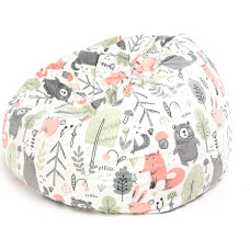 Ecopuf Sakwa M 90 x 50 cm Velvet Fantasy Design Fully Removable Bean Bag with Filling