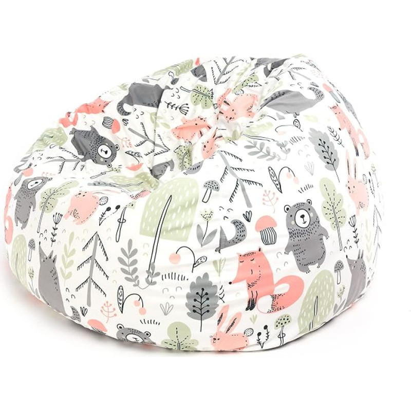 Ecopuf Sakwa M 90 x 50 cm Velvet Fantasy Design Fully Removable Bean Bag with Filling