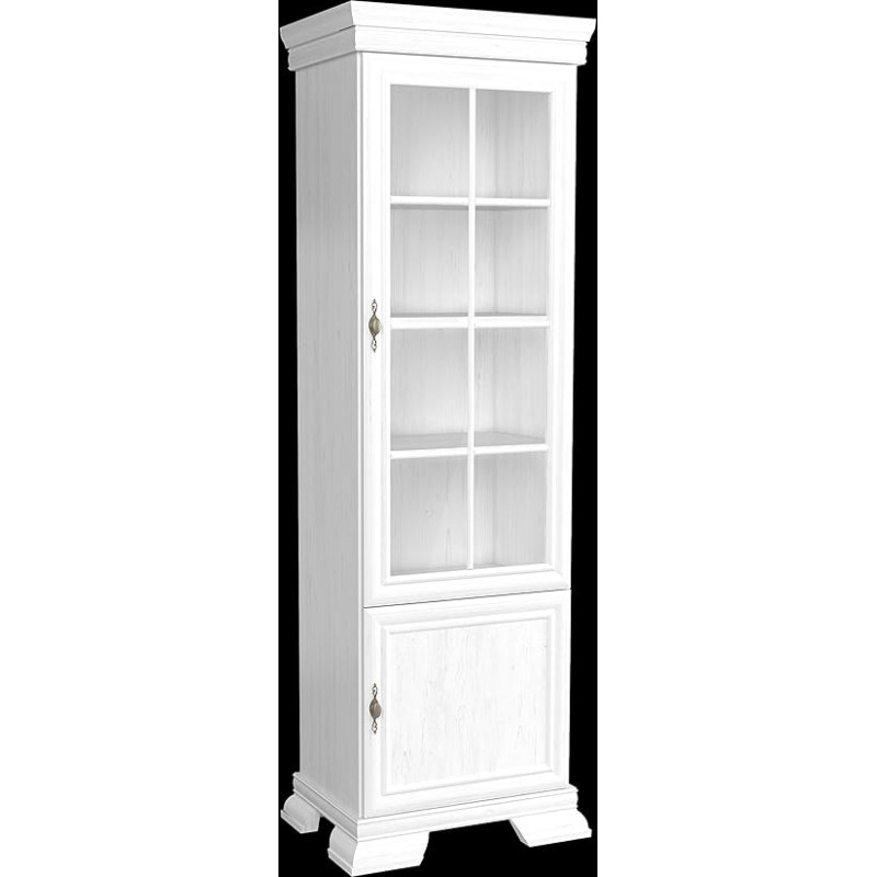 Furniture24 Kora KRW1 Standing Display Cabinet Living Room Cabinet with 2 Doors (Andersen Pine)