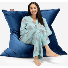 Lounge Pug, Giant Bean Bag XXL Velvet Navy Blue