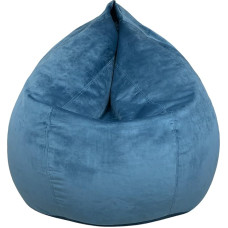 Dojo Teardrop Bean Bag (Filled) - Plush Bean Bag for Adults Teens Kids - Double Stitched Easy Clean (Blue Velvet, Filled Bean Bag)