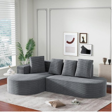 VICONELISE Modular Sectional Sofa with L-Shape Chaise, Cloud Sectional Modern Sleeper Couch with Deep Seat, Sponge Compression Sofas No Assembly Required