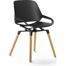 aeris Numo Modern Dining Chair - Swing Chair with Elegant Oak Legs - Exclusive Design Chair - Ergonomic Chair for a Healthy Back
