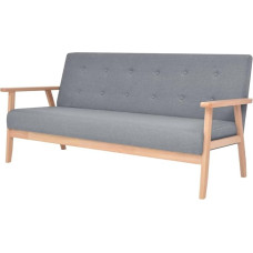 SKM Sofa-Set 3-TLG. Stoff Hellgrau,52,1 KG,275179,Color: Grau