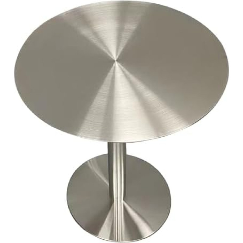 Moderner runder Bartisch – Edelstahlsockel, hoher Kneipentisch für kleine Räume, Cocktail-Esstisch (40 x 40 x 95 cm) – perfekt für Zuhause, Küche oder Bar