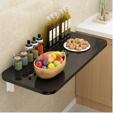 Klapptisch zur Wandmontage, kompakter, platzsparender Schreibtisch aus Holz für Küche, Esszimmer, Waschküche und Arbeitsplatz, ideal für kleine Räume