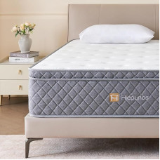 Hiepunos Double Mattress, Hybrid and Memory Foam Mattress for Sleepers with Back Pain, Medium Firm, Perfect and Stable Support - Ergonomic Orthopaedic Mattress