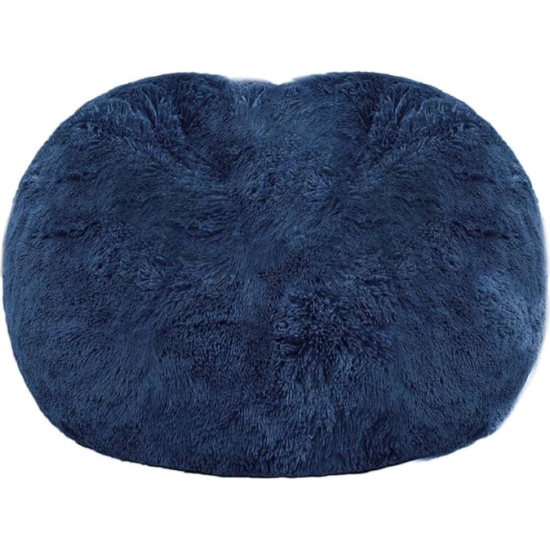 Giant Fur Bean Bag Chair Cover Ultra Soft Adult (No Filler, Cover Only) Large Round Soft Fluffy Faux Fur Bean Bag Lazy Sofa Duvet Cover Machine Washable Large Size