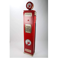 point home Designer Cabinet Petrol Pump with Light Retro Red 189 cm