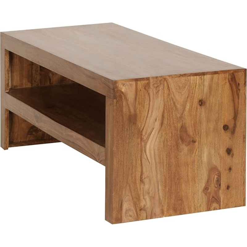 FineBuy Coffee Table Solid Sheesham Wood 110 x 45 cm Solid Wood Coffee Table