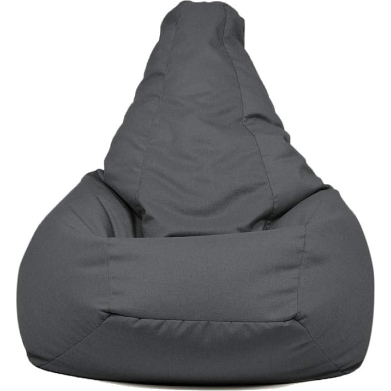 ARKETICOM 68 Sessantotto Bean Bag with Removable Cover Large Indoor Made in Italy 70 x 90 cm Graphite Grey