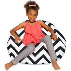 Posh Creations CHEVRON CHEVRON BEANBAG CHEVRON BEANBAG WITH REMOVABLE COVER - Machine Washable - Large - 38