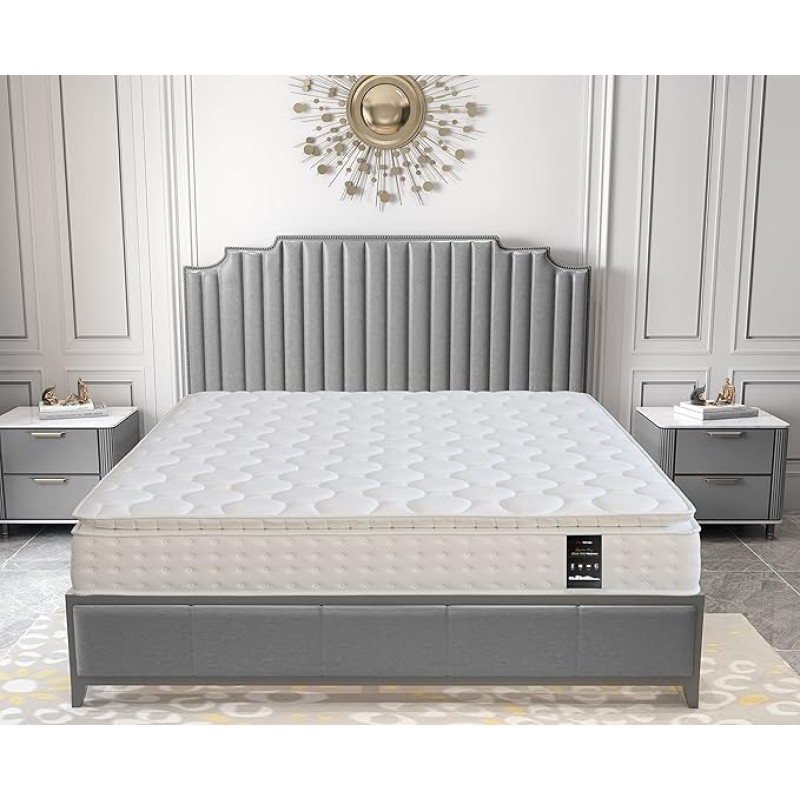 Visco Therapy Gold 3000 5 Zone Pocket Spring Mattress, Foam Coated, High Density Foam, Comfort Foam, with Soft Knitted Fabric Top, 4ft6 (Double)