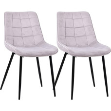 Zedelmaier Dining Room Chairs Set of 2 Dining Table Chairs Kitchen Chairs Dining Chairs Dining Room Chair Upholstered Chair with Backrest Metal Legs for Dining Room Living Room Kitchen (Light Grey